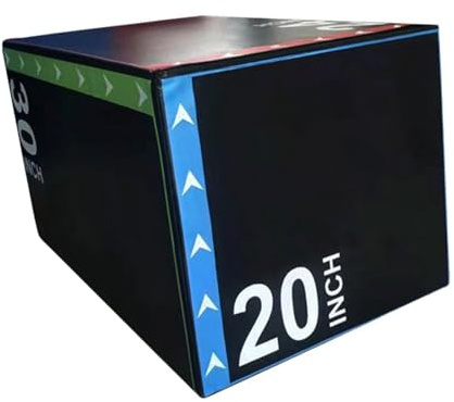 AMSLSIU Cajón de salto pliométrico multifuncional 3 en 1, plataforma de salto agilidad, apto para gimnasio en casa, 76x51x61cm