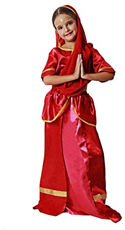 Costumizate! Hindu kostym för flicka Storlek 5-6 Special för barn Kostymfester eller karneval