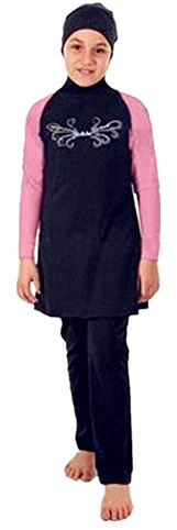 BlueSnow Trajes de baño para niñas Bañador Bikini para niños Top Completo con Capucha y bañador con pantalón