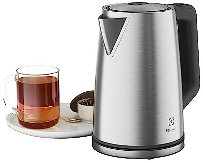 Electrolux Create 5 E5K1-6ST, Bollitore Elettrico 1,7 L, Funzione Turbo e Mantenimento Caldo, Controllo Preciso della Temperatura, Spegnimento Automatico, Design Elegante e Compatto, Acciaio Inox