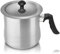 Asfrode Casserole à lait en acier inoxydable de 2 l, avec couvercle, 21 x 17 x 16 cm, double paroi pour induction, avec poignée en plastique antidérapante, convient à tous les types de cuisinières