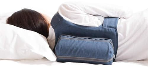 Zaino per dormire di lato WoodyKnows con chiusura a strappo e fascia toracica, allenatore della posizione del sonno, allevia il russare causato da problemi alla gola (L)