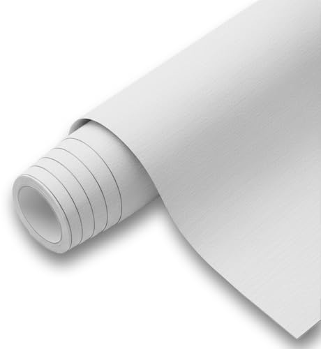 Revestimiento de Vinilo Autoadhesivo Profesional para Pared, Puertas, Muebles, Cocina y Baños – Blanco KS1816 – Sin Obra – Alta Resistencia – Envío desde España - 62 x 200 cm