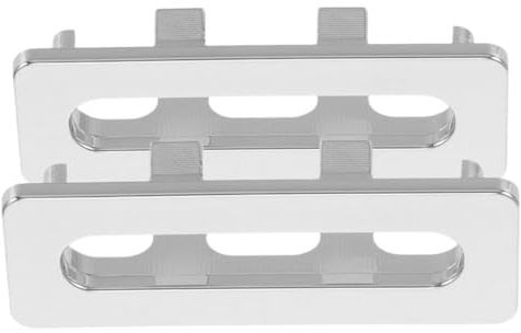 MAGICLULU Cubierta de Desbordamiento para Lavabo de Baño 2 Piezas, Anillo Embellecedor Pequeño de Plástico, Inserto de Rebosadero para Fregadero de Cocina, Accesorio Funcional para Evitar