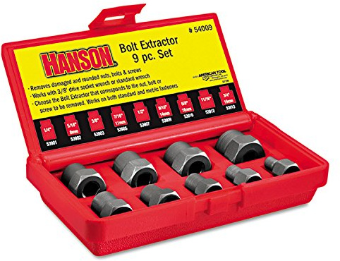 IRWIN Bolt Extractor Set, Fractional, 9-Piece (54009)