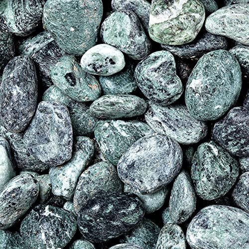 Ciottoli Sassi Verde Alpi Decorativi per Giardino e Vasi 40-60mm Sacco 25kg