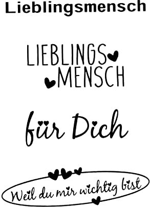 Clear Stamps Lieblingsmensch, 4-teilig