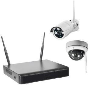 WLAN-NVR med 2 radiouttagbara kameror WR100B+WR100D, 1TB hårddisk HDD WiFi