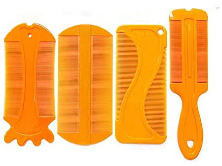 Teegxddy 4 PCS läusekamm läusemittel flohkamm hunde nissenkamm flohkamm für katzen läusekamm nissenkamm läuse kamm