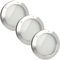 MLS Bullauge B4000, Set mit 3 Stück, für Türen, Rostfreier Edelstahl, VSG-Sicherheitsglas, Passend für 40 mm Starke Türen, Beidseitig Sichtbare Befestigungsschrauben, 250 mm Durchmesser, Mattes Glas