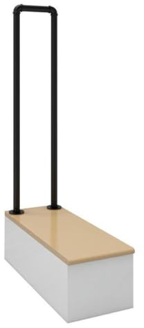 VENYAA Pasamanos de hierro forjado en forma de U, pasamanos de tubo galvanizado negro, barandilla de seguridad antideslizante para jardín, loft, pasillo, villa, hotel (tamaño: 95 cm)