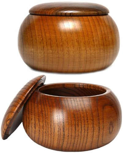 Lpitoy Juego De Ajedrez De Madera, Contenedor De Ajedrez, Soporte para Piedras, Juego De Mesa, Cuencos, Backgammon Go Bowl, Juego Intelectual, 2 Uds.