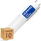 Lot de 10 tubes LED 150 cm 24 W, fluorescent standard T8 G13, angle 300°, 2640 lumens, éclairage intérieur de plafond, basse consommation et haute luminosité, amorce LED inclus, lumière blanche froide