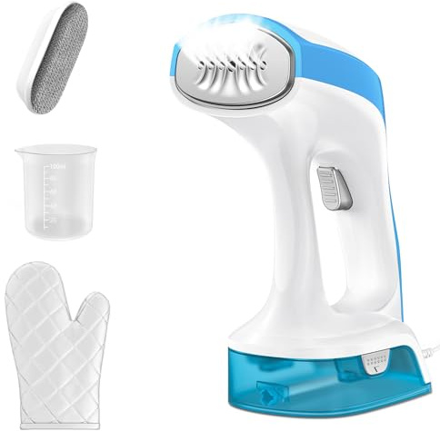 TC-JUNESUN Portable Handheld Garment and Fabric Steamer 1000 Watts, PortableSteamer for Clothes,Quick Heat Aluminum alloy plate Steam Nozzle, 30s Fast Heat-up, 260ml Big Water Tank