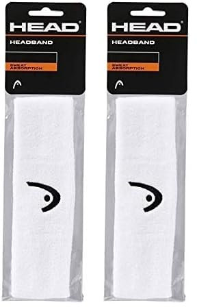 HEAD Unisex-Erwachsene Stirnband, weiß, Einheitsgröße (Packung mit 2)