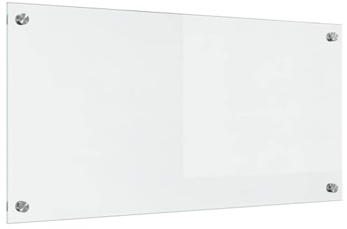 vidaXL Küchenrückwand Transparent 80 x 40 cm Gehärtetes Glas, Moderner, stabiler Küchenoberflächen-Style: Hitzebeständige Glasrückwand für coole Upgrades und modernen Flair