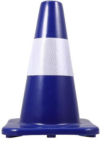 HIAKDOFT Cono de Seguridad Vial Reflectante de PVC Naranja 30 CM Cono de Plástico Compacto y Ligero para Gestión de Tráfico Barrera de Estacionamiento y Señalización Calles