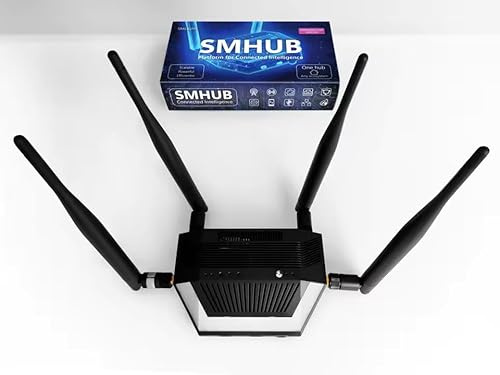LINEOPS SMHUB Essential Zigbee 3.0 Multiprotokoll-Heimautomations-Hub, Thread, WiFi 6 & Bluetooth auf Ethernet und USB, funktioniert mit Zigbee2MQTT, Home Assistant, Matter & HomeKit (SMHUB Essential)