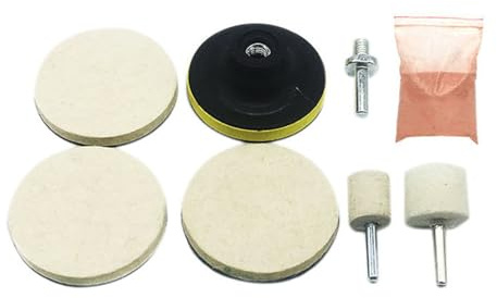 Removedor de arañazos de vidrio, polvo de pulido de óxido de cerio, almohadilla de rueda de coche/reloj, accesorios de pulido de herramienta eléctrica, removedor de arañazos de vidrio de coche