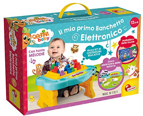 Liscianigiochi - 76628 Gioco per Bambini Carotina Baby Banchetto Elettronico da montare, Consolle Educativa, Kit costruzioni, Animali sagomati, Libro, Manuale di istruzioni