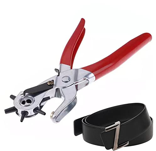 Lecerrot Cuero | Alicate perforador Agujeros 6 tamaños Orificios múltiples | Herramienta Cuero, cinturón para Cinturones, cinturón