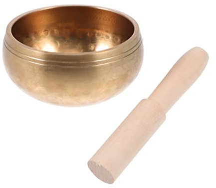 Warmhm Nepalesische Tibetische Klangschale Set Mit Holzklöppel Handgehämmert Stabil Für Meditation Yoga Klangtherapie Entspannung Und Stressabbau Zuhause Und Unterwegs