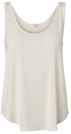 PCBILLO Tank Top Lurex Noos BC, Camiseta de Tirantes Anchos,