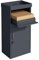 4gardenz® Stehender Paketbriefkasten – Briefkasten – Paketbox – Extra groß – Diebstahlschutz – Anthrazit