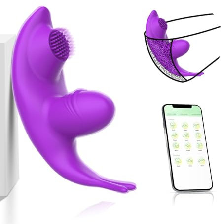 Auflege Vibration für Frauen PINTLE Vibro Eier für Frauen mit Bluetooth APP-Steuerung für Unterwegs, Butterfly Vibrator mit 9 Vibrationsmodi G Punkt Vibration Sex Spielzeug für die Frau Solo