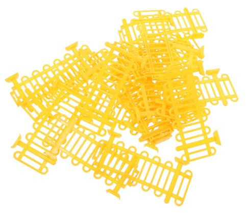 Milisten Juego De 50 Piezas De Vallas De Plástico Pequeñas para Jardín Modelo De Valla De Jardín En Miniatura Accesorio De Mesa De Arena Apto para Niños Y Niñas