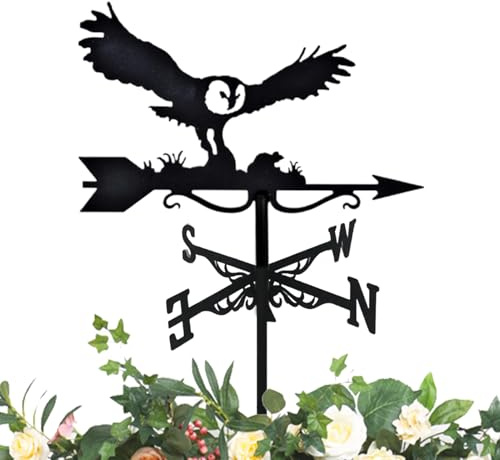 Veleta meteorológica para jardín, Patio al Aire Libre, con Indicadores de Viento | Exquisita estaca Veleta Divertida decoración de Granja para Granja, Patio, jardín