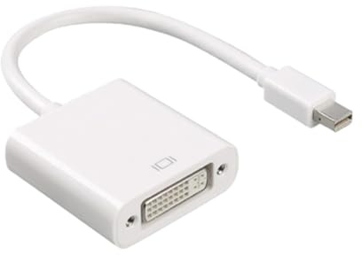 Jooehyer Active DVI,Dual Link Adapter Mini DisplayPort USB Power Compatible Up to 2560x1600 WHITE