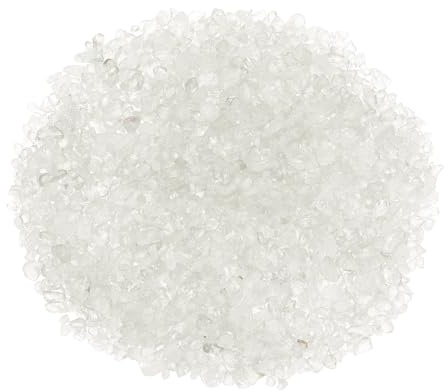 M METERXITY 0.22lb/100g Assorted Tumbled Chips Stone 5-7 mm, Clear