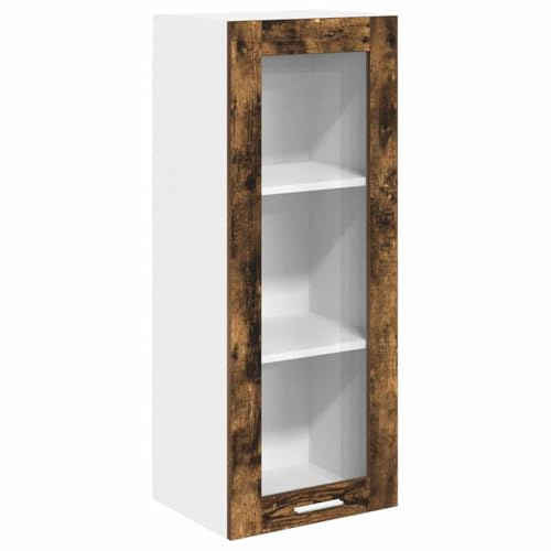 XHNIFBN Armadio sospeso da cucina, 40 x 31 x 100 cm, in legno di rovere affumicato, design moderno, robusto e durevole, soluzione angolare per cucina, bagno, corridoio