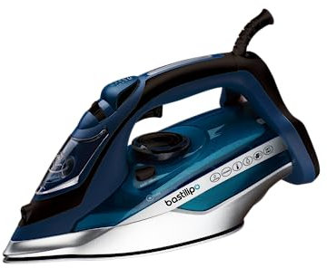 Bastilipo - Ferro da stiro a vapore, 3.000W, piastra in ceramica antiaderente, ETNA 3000