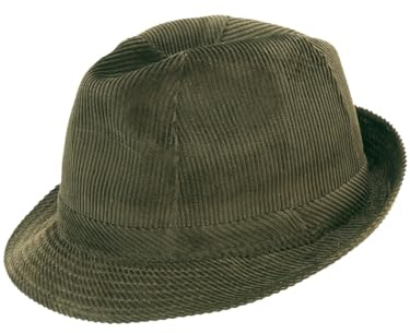 fiebig Westminster Corduroy hat | Trilby for Women & Men Made of Cotton | in Fedora with Cord Set, Inner Band & mesh Lining