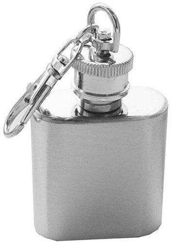 Dragonaur - Mini fiaschetta da 28,3 g, in acciaio inox, mini bottiglia di vino, whisky, liquore, con tappo a vite a catena casuale