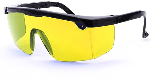 SEIWEI Safety Glasses for Lasers, 190nm - 540nm OD 5+ Laser Engraver Protective Goggles Eye Protection Eyewear for Work [1x Yellow]