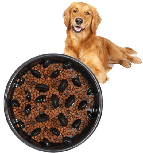 DARENYI Anti Schling Napf Hund Großer Anti Schling Napf In Heimtierbedarf Rutschfester Slow Feeder Dog Bowl Blähstopp Hund Katzenfutter Wassernapf