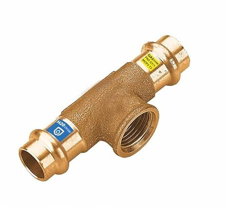 Sanpro Pressfitting Kupfer T-Stück Innengewinde, Größe V 15-1/2' (Kupfer Gas Wasser Trinkwasser Heizung Sanitär Fittings Fitting Kupferleitung) Größe: V 15