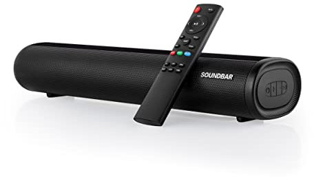 TKMARS Soundbar TV Bluetooth Mini Con Canali 2.0, Altoparlanti 5.0, 3 Modalità Equalizzatore, Wireless 30W, per Home Cinema/Ottico/USB/AUX/HDIM