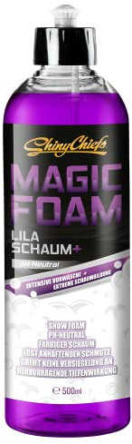 ShinyChiefs MAGIC FOAM LILA SCHAUM - farbiges Autoshampoo zur intensiven Vorwäsche - Foam Cleaner Auto mit starker Reinigungskraft - lackschonender Schaumreiniger, pH-neutral mit tollem Duft, 500ml