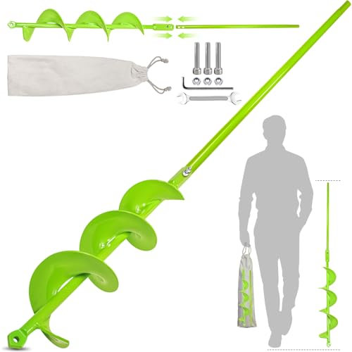 Mèche tarière de 10,2 cm pour tarière de terre, trous de poteau de rechange pour planteur