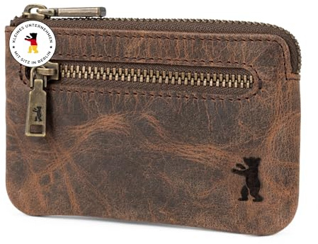 Berliner Bags Porte-Monnaie Eli en Cuir avec Porte-Clés - Marron