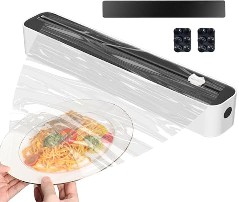Film Cling Cutter, Dispensateur enveloppe rechargeable - ClingFilm Kitchen Roll Dispensver Cutter - Stockage des sacs de cuisine, organisateur multifonctionnel pour le rouleau en papier ciré