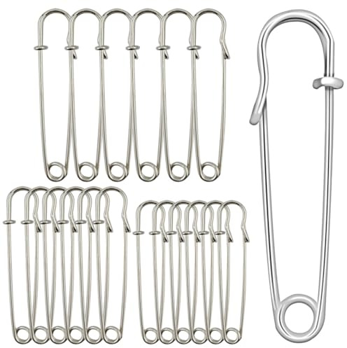 18 Pezzi Spilla da Balia, Spille da Balia Grandi, Spille di Sicurezza per Vestiti, Coperte in Pelle, Gonne, kilts, Extra Large Spilla di Sicurezza Resistente, in acciaio inox, robuste, per artigianato