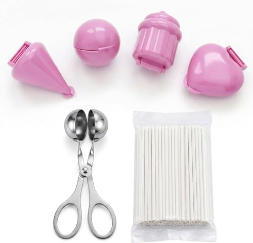 Set di 4 stampi per cake pop, con strumenti multifunzionali, riutilizzabili, adatti per pasticceria casalinghe e appassionati di confezionamento