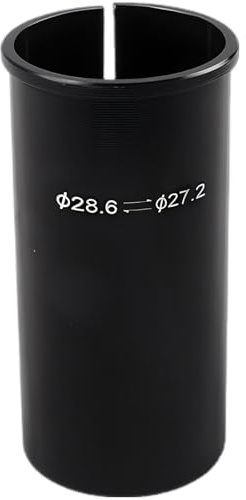 Funabridge 1,07 till 2,8 cm cykelsadeladapter med aluminiumlegering, sätesrör, konverteringsrör, uppgraderingsram, lätt sittstolpreducerare, cykel lätt att installera, svart