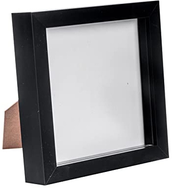Nicola Spring 3D Shadow Box Photo Frame - 6x6 (15x15cm) - Pack of 1 - Black 3D Photo Frame Box Picture Memorabilia Display Case for Crafts, Keepsakes, Wedding, Graduation