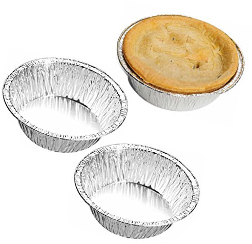 Delipak - 110 mm x 33 mm Round Foil Container - Pie dishes x 100